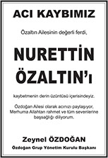 Gazetede teşekkür ilanı örneği