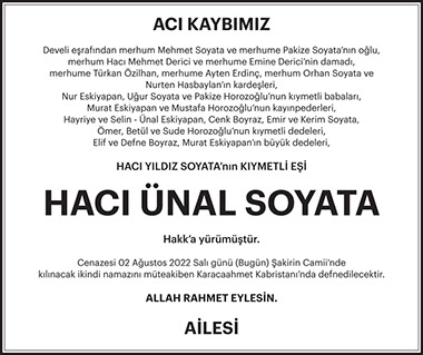 vefat ilanı metni örneği